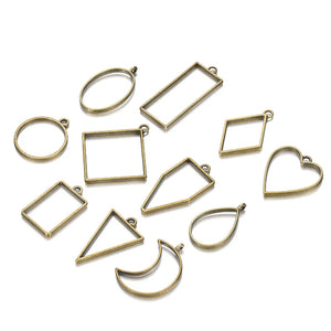 Geometric Hollow Frame Metal Border Molds for DIY Jewelry Making