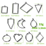 Geometric Hollow Frame Metal Border Molds for DIY Jewelry Making