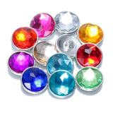 11pcs Mixed Crystal Acrylic Colorful Button Charms 18mm Snap Button Jewelry