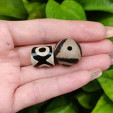 11pcs Natural Three Eyes Pattern Ancient Dzi Bead Agate Multi-Shape DIY