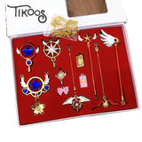 Cardcaptor Sakura Athemis Card Keychain Set Cosplay Pendant Anime Magic Girl
