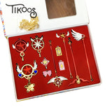 Cardcaptor Sakura Athemis Card Keychain Set Cosplay Pendant Anime Magic Girl