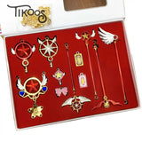 Cardcaptor Sakura Athemis Card Keychain Set Cosplay Pendant Anime Magic Girl