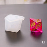 11pcs Dice Resin Mold Moulds Fillet Shape Silicone Mould