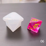 11pcs Dice Resin Mold Moulds Fillet Shape Silicone Mould