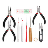 11pcs Jewelry Tool Kits Round Nose Plier Side Cutting Pliers DIY Tools