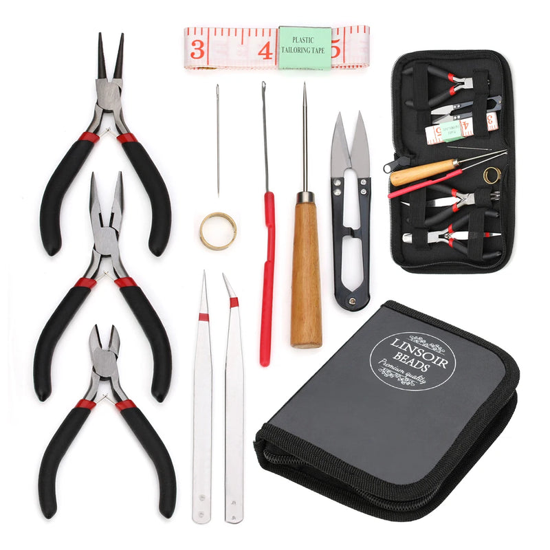 11pcs Jewelry Tool Kits Round Nose Plier Side Cutting Pliers DIY Tools