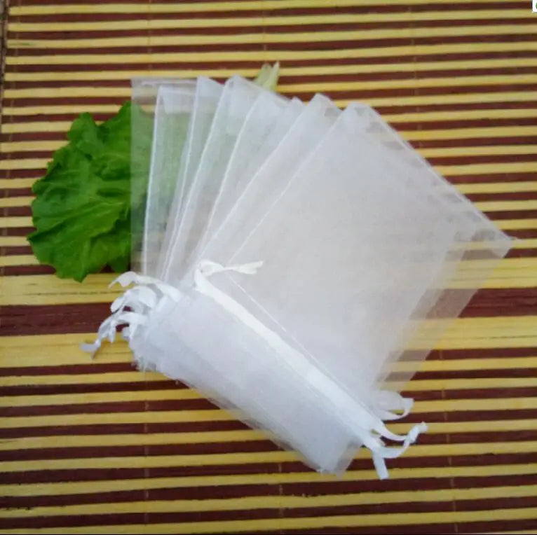 200pcs Organza Bags Jewelry Gift Drawstring Bags Wedding/Birthday/Christmas