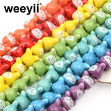 Colorful Animal Ceramic Beads Small Rabbit for Jewelry Making