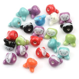 Colorful Animal Ceramic Beads Small Rabbit for Jewelry Making