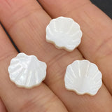 11x12mm Shell Beaded Scallop Spacer Loose Beads for Jewelry Making