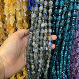 Labradorite Stone Beads 15'' Gray Irregular DIY Loose Beads