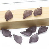 11x18mm Leaf Shape Acrylic Charm Beads Matte Spacer Beads DIY Kids Jewelry