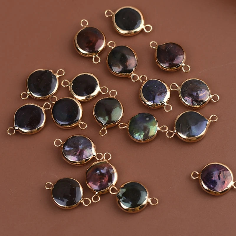 11x19MM 8Pcs Colorful Freshwater Pearl Baroque Charms