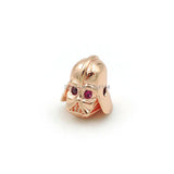 Micro Pave Red CZ Knight Head Beads for DIY Bracelets or Necklaces