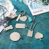 Stainless Steel Stamping Blank Tag Pendant for Necklace Jewelry Making