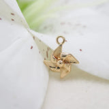 12Pcs Windmill Copper Beads Charms Pendants Jewelry Findings Accessories