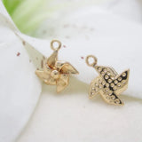 12Pcs Windmill Copper Beads Charms Pendants Jewelry Findings Accessories