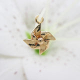 12Pcs Windmill Copper Beads Charms Pendants Jewelry Findings Accessories