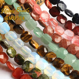 12*12mm Faceted Agates Quartz Turquoises Beads Square Loose Beads