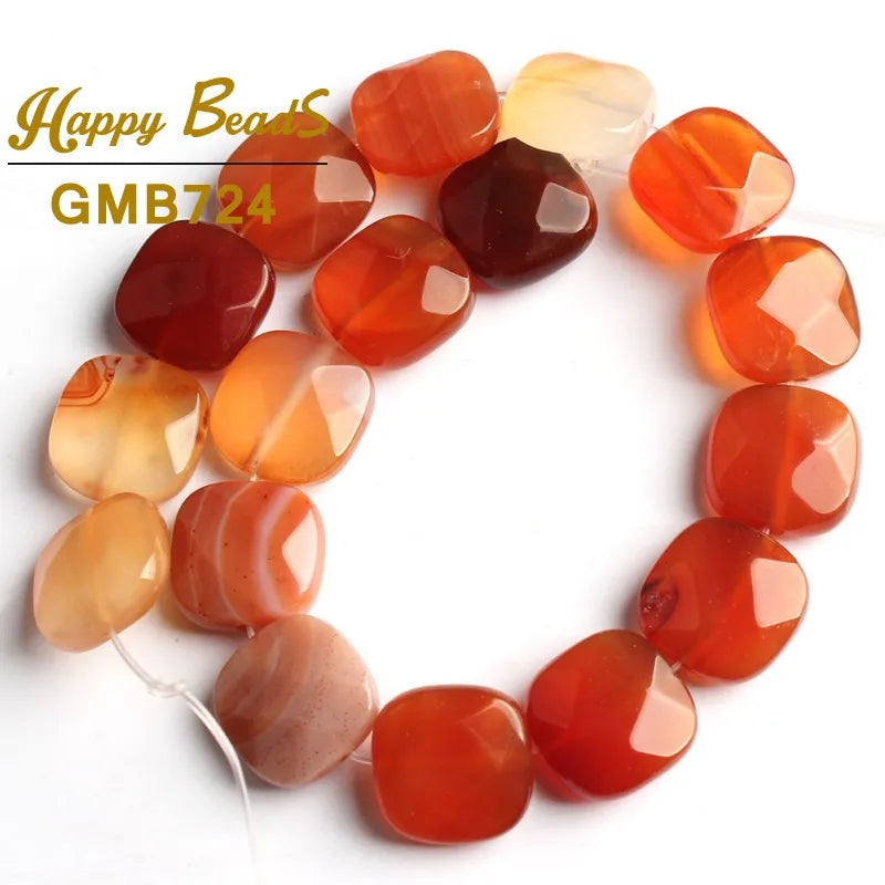 12*12mm Faceted Agates Quartz Turquoises Beads Square Loose Beads