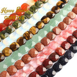 12*12mm Faceted Agates Quartz Turquoises Beads Square Loose Beads