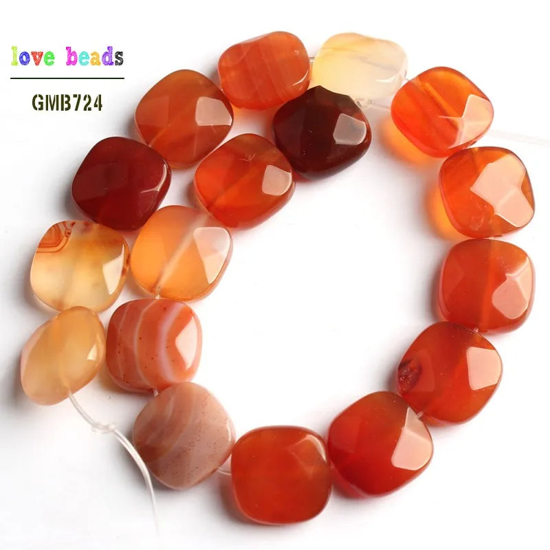 12*12mm Turquoise Agate Square Loose Beads for Jewelry Making DIY Bracelet