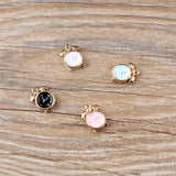12*13MM 40Pcs Clock Glazing KC Alloy Earring Necklace Pendants Jewelry Charms