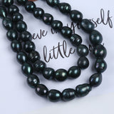 12-13mm Peacock Dyed Rice Pearl Beads Fresh Water Pearl Strand
