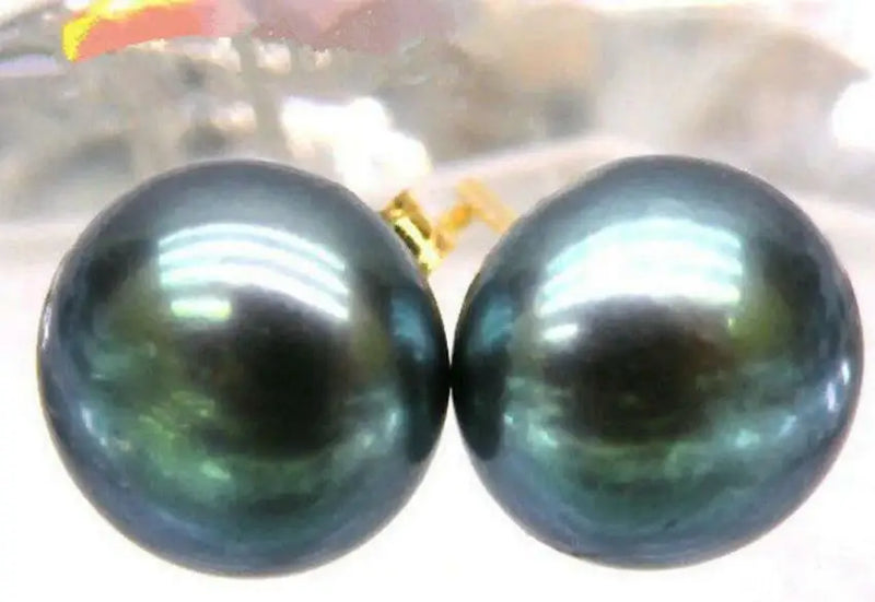 Natural Pearl Stud Earrings 12-13mm