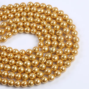 12-13mm Golden Natural Freshwater Pearl South Sea Pearl Dyed Beads for Necklace