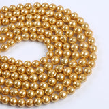 12-13mm Golden Natural Freshwater Pearl South Sea Pearl Dyed Beads for Necklace