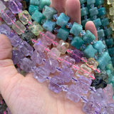 12-13mm Amethyst Amazonite Mixed Stone Beads 15'' DIY Loose Beads