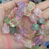 12-13mm Amethyst Amazonite Mixed Stone Beads 15'' DIY Loose Beads
