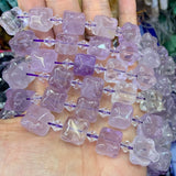 12-13mm Amethyst Amazonite Stone Beads 15'' Ice Cube DIY Loose Beads