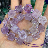 12-13mm Amethyst Amazonite Stone Beads 15'' Ice Cube DIY Loose Beads