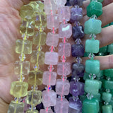 12-13mm Aventurine Amethyst Rose Quartz Beads 15'' Ice Cube DIY Loose Beads