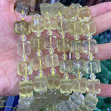 12-13mm Lemon Quartz Aventurine Amethyst Beads 15'' DIY Loose Beads