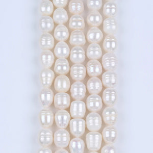 12-13mm Oval Natural Pearl Beads Freshwater Punched Pearl Beads