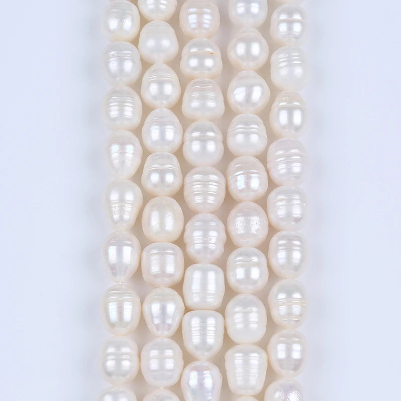 12-13mm Oval Natural Pearl Beads Freshwater Punched Pearl Beads
