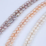 12-13mm Oval Natural Pearl Beads Freshwater Punched Pearl Beads
