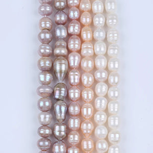12-13mm Oval Natural Pearl Beads Freshwater Punched Pearl Beads