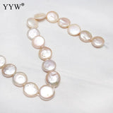 12-13mm Cultured Freshwater Pearl Beads Flat Round Natural Pearl for DIY Jewelry
