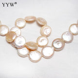12-13mm Cultured Freshwater Pearl Beads Flat Round Natural Pearl for DIY Jewelry