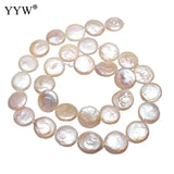 12-13mm Cultured Freshwater Pearl Beads Flat Round Natural Pearl for DIY Jewelry