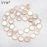12-13mm Cultured Freshwater Pearl Beads Flat Round Natural Pearl for DIY Jewelry