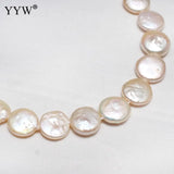 12-13mm Cultured Freshwater Pearl Beads Flat Round Natural Pearl for DIY Jewelry