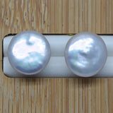 12-13mm Freshwater Pearl Stud Earrings 925 Sterling Silver Women's Jewelry Gift