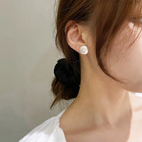 12-13mm Freshwater Pearl Stud Earrings 925 Sterling Silver Women's Jewelry Gift