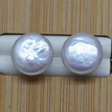 12-13mm Freshwater Pearl Stud Earrings 925 Sterling Silver Women's Jewelry Gift
